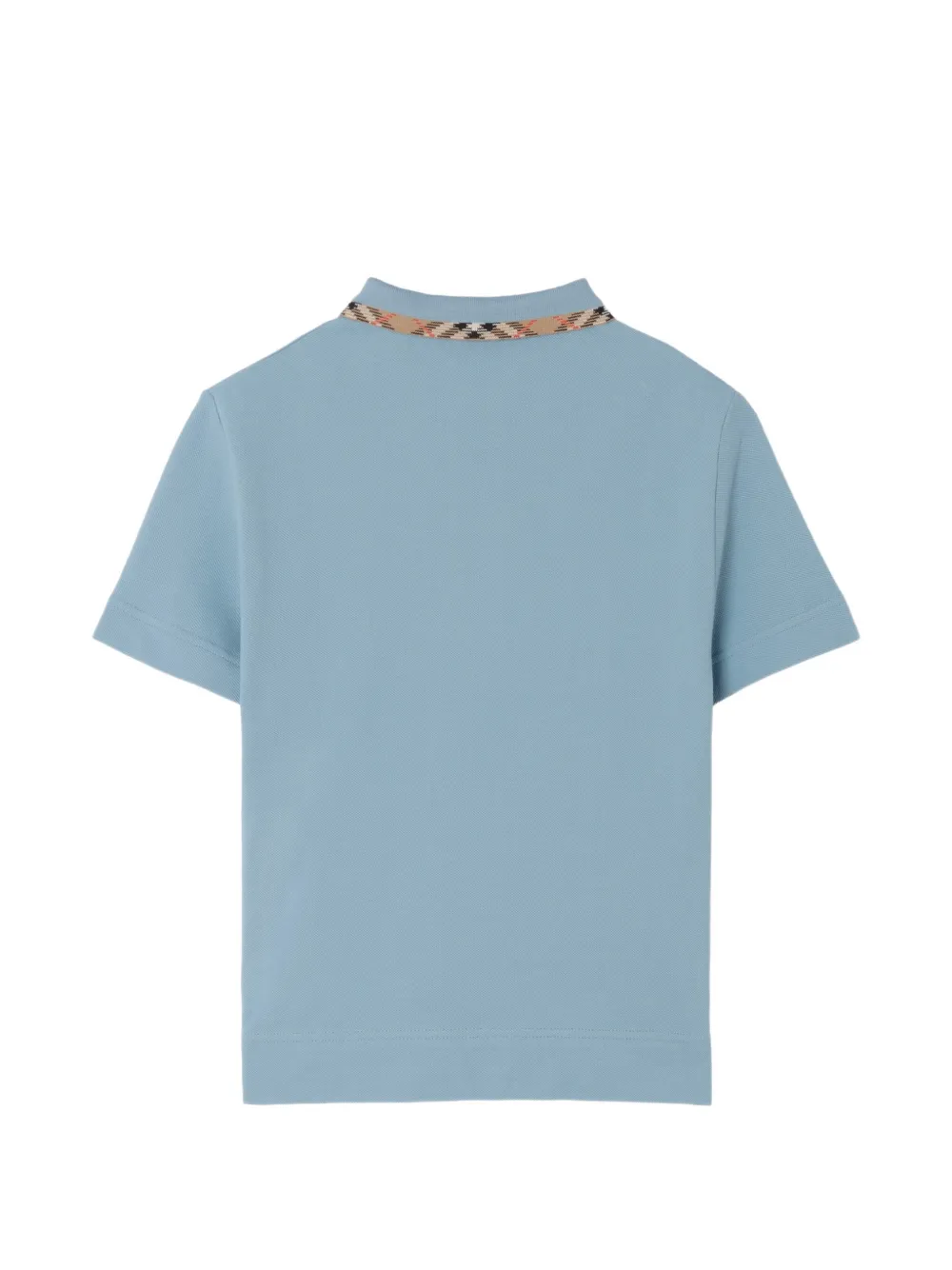 Burberry Kids Katoenen piqué poloshirt Blauw