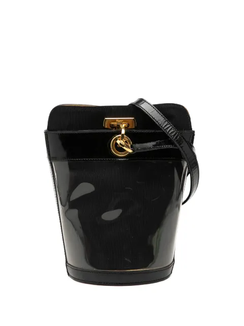Ferragamo Pre-Owned 20th Century Vinyl Gancini bucket bag