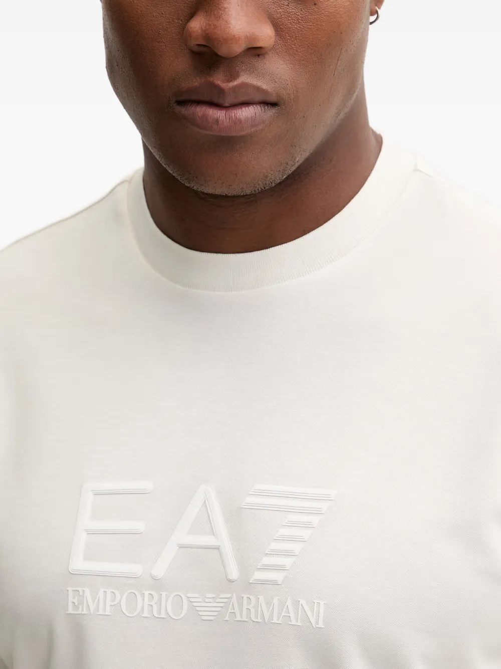 Ea7 Emporio Armani T-shirt met logoprint Wit