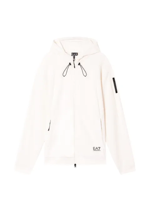 Ea7 Emporio Armani zip-up panelled hoodie