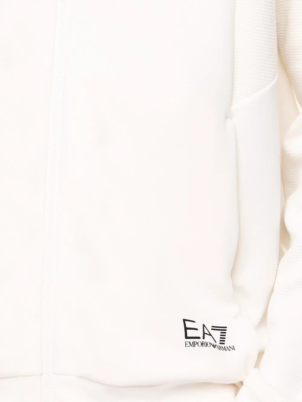 Ea7 Emporio Armani Hoodie met vlakken Wit