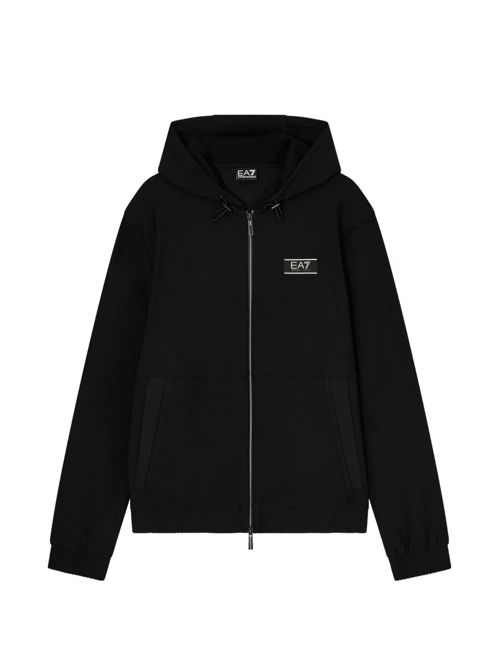 Ea7 Emporio Armani Premium Label zip-up hoodie - Nero