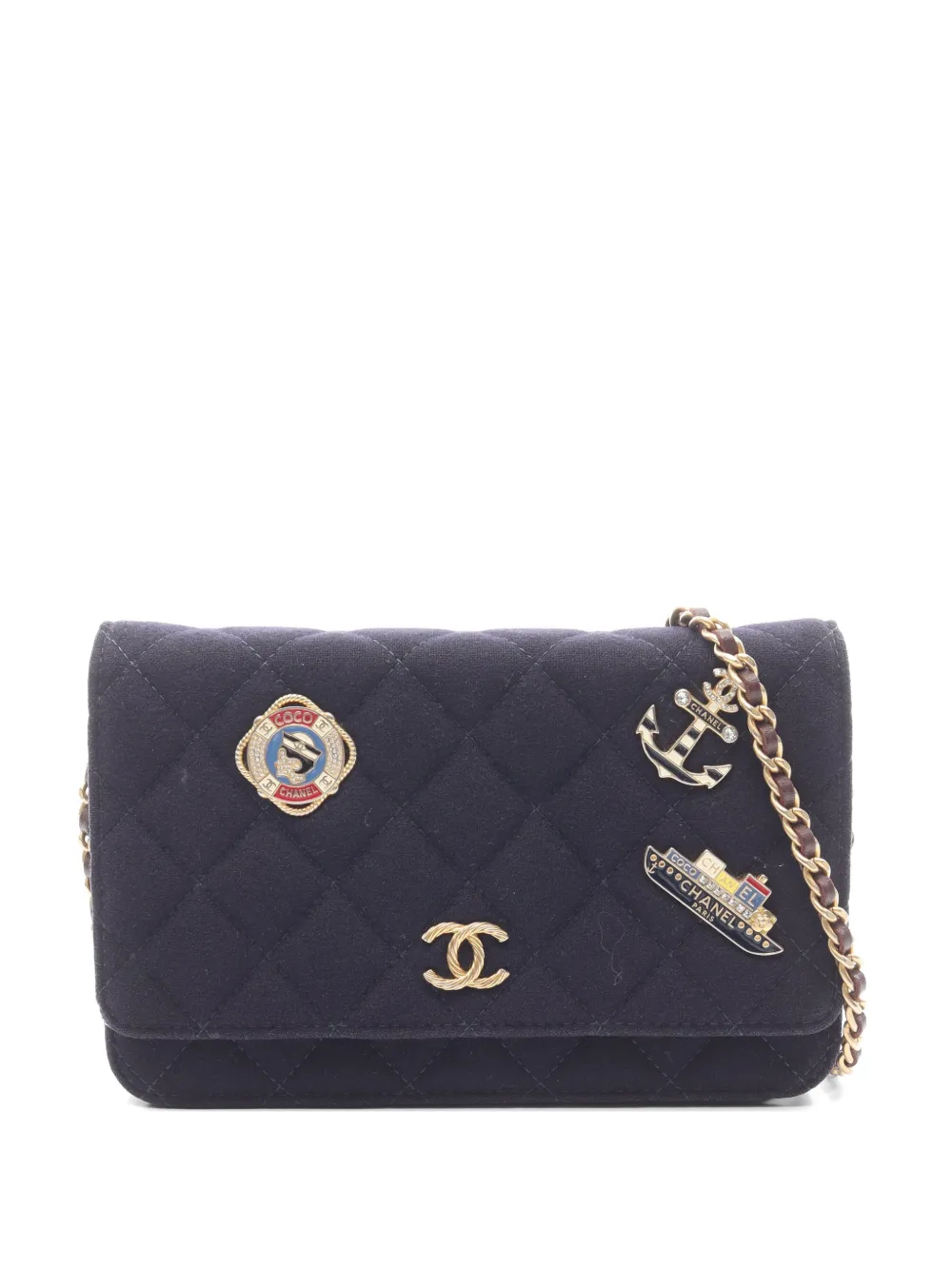 CHANEL Pre-Owned 2018-2019 Marine Charms clutch bag - Blue