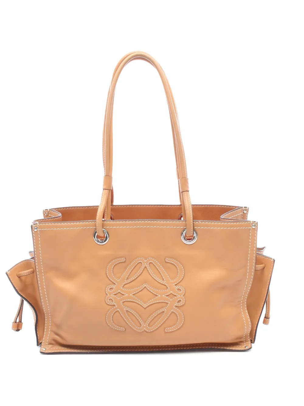Loewe Pre-Owned 2000s Anagram leather tote bag - Marrone