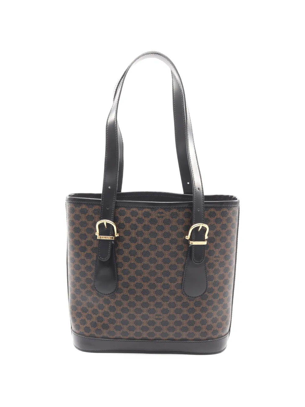 Celine Pre-Owned 2000s Macadam buckle shoulder bag - Nero
