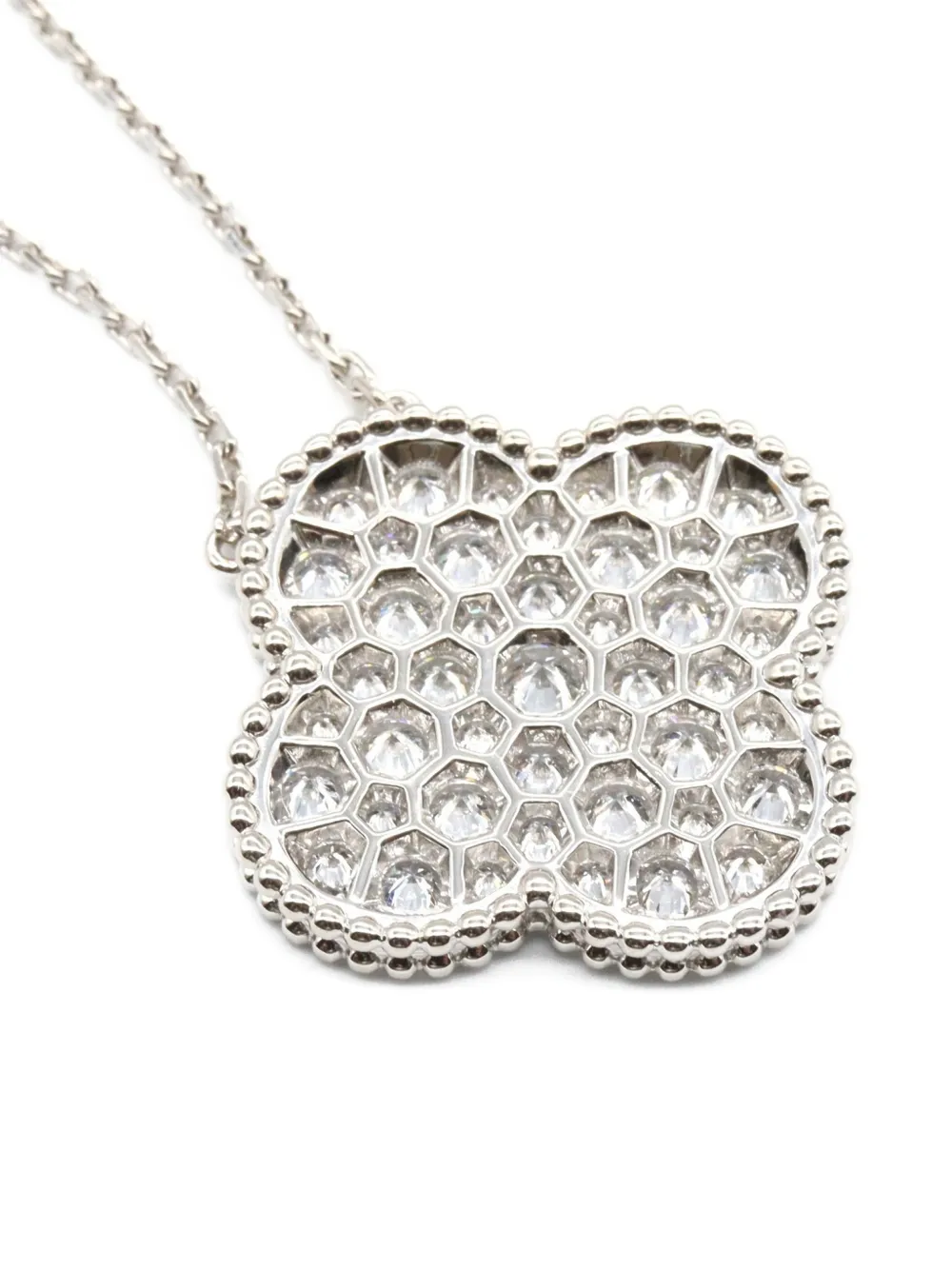 Van Cleef & Arpels Pre-owned Magic Alhambra Diamond Necklace in Silver, view 3