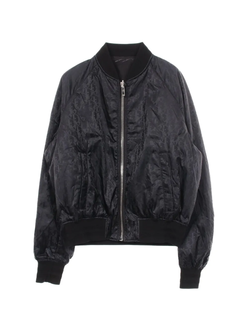 Christian Dior Pre-Owned Oblique-pattern reversible bomber jacket - Black