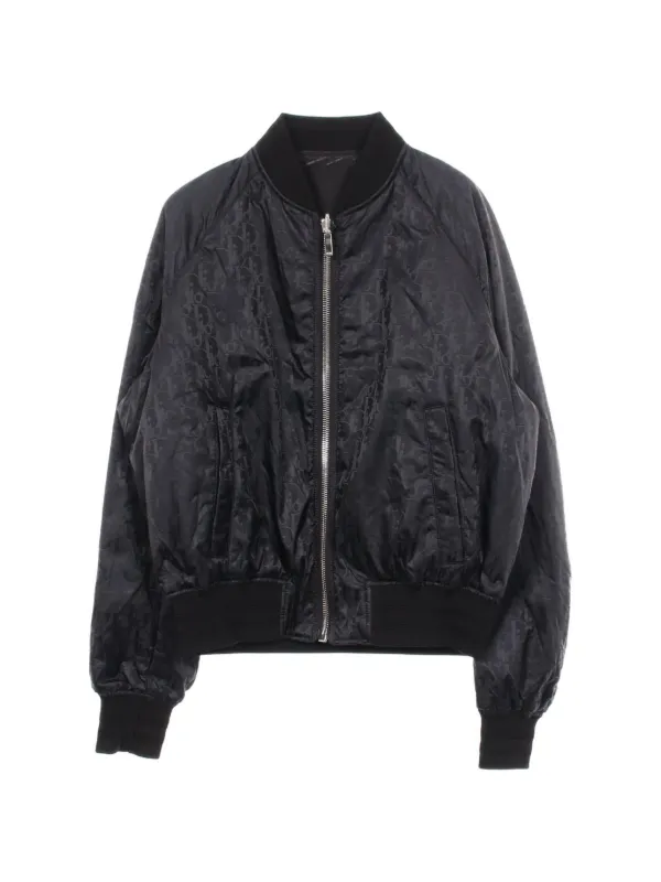 Christian Dior Pre-Owned Oblique-pattern Reversible Bomber Jacket
