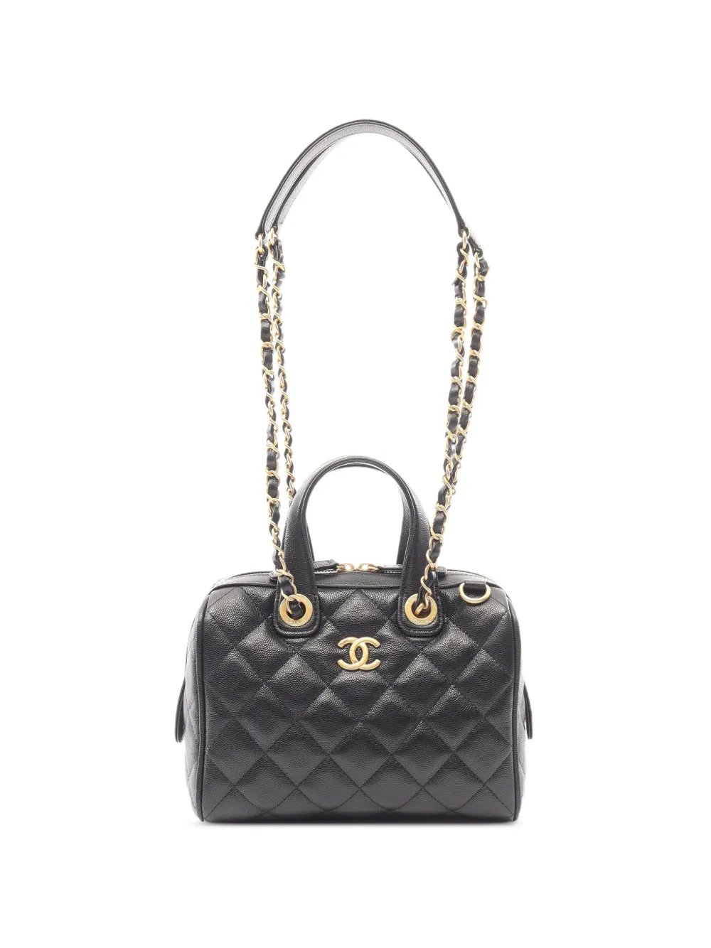 CHANEL Pre-Owned 2021s matelassé Caviar shoulder bag - Black