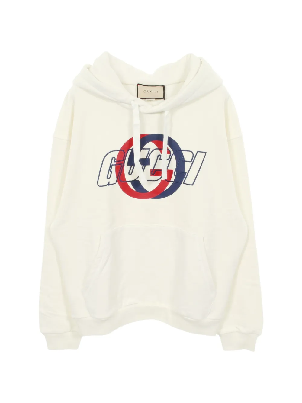 Gucci Pre-Owned 2020s Interlocking G-logo hoodie - Neutrals