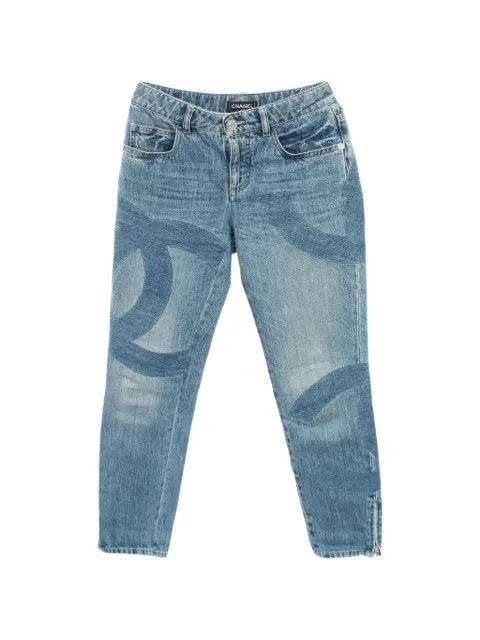 CHANEL Pre-Owned 1986-1988 Coco Mark zip-up jeans