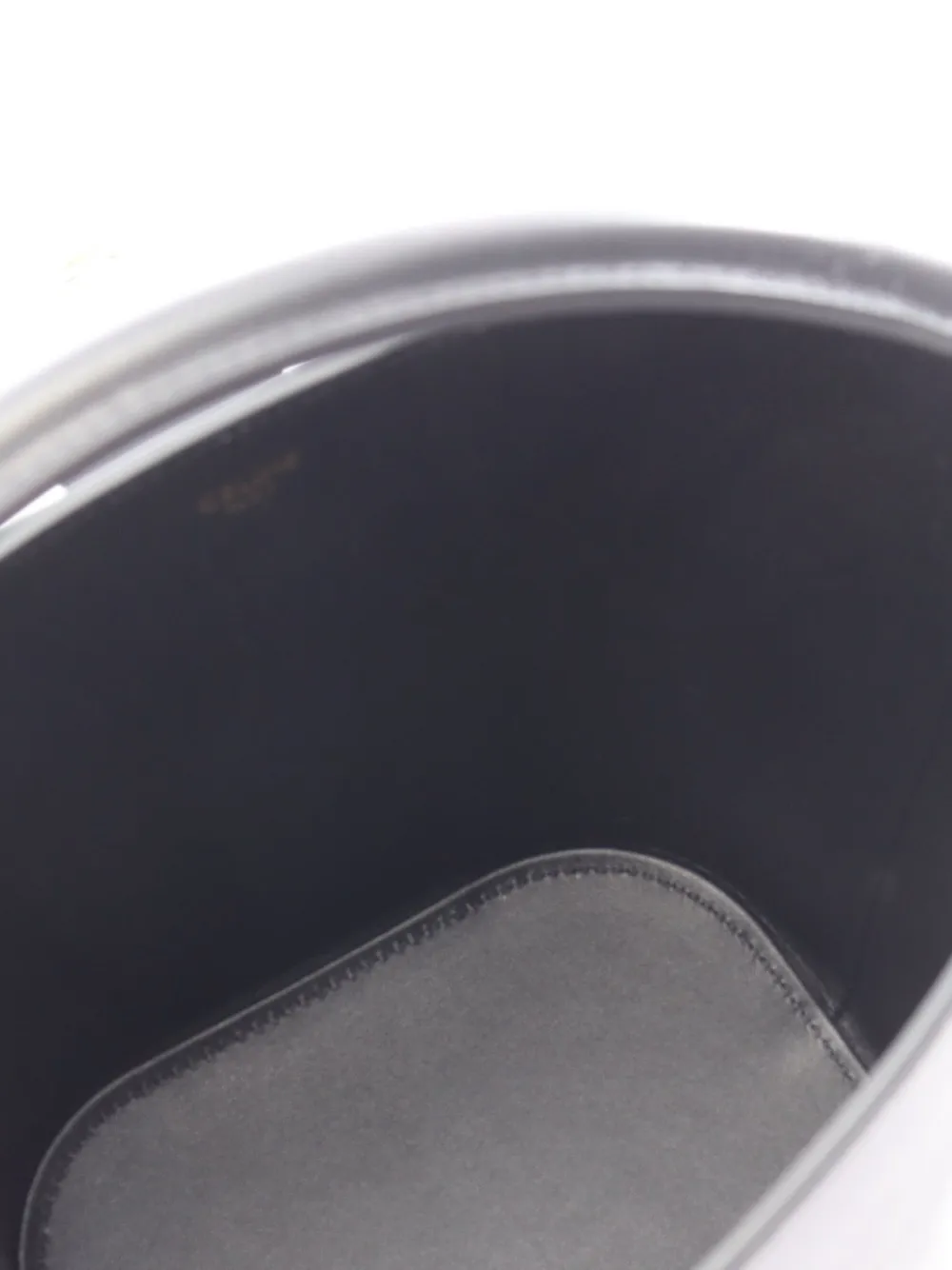 Celine Pre-owned Small Louise Triomphe Bucket Bag in Black, view 3