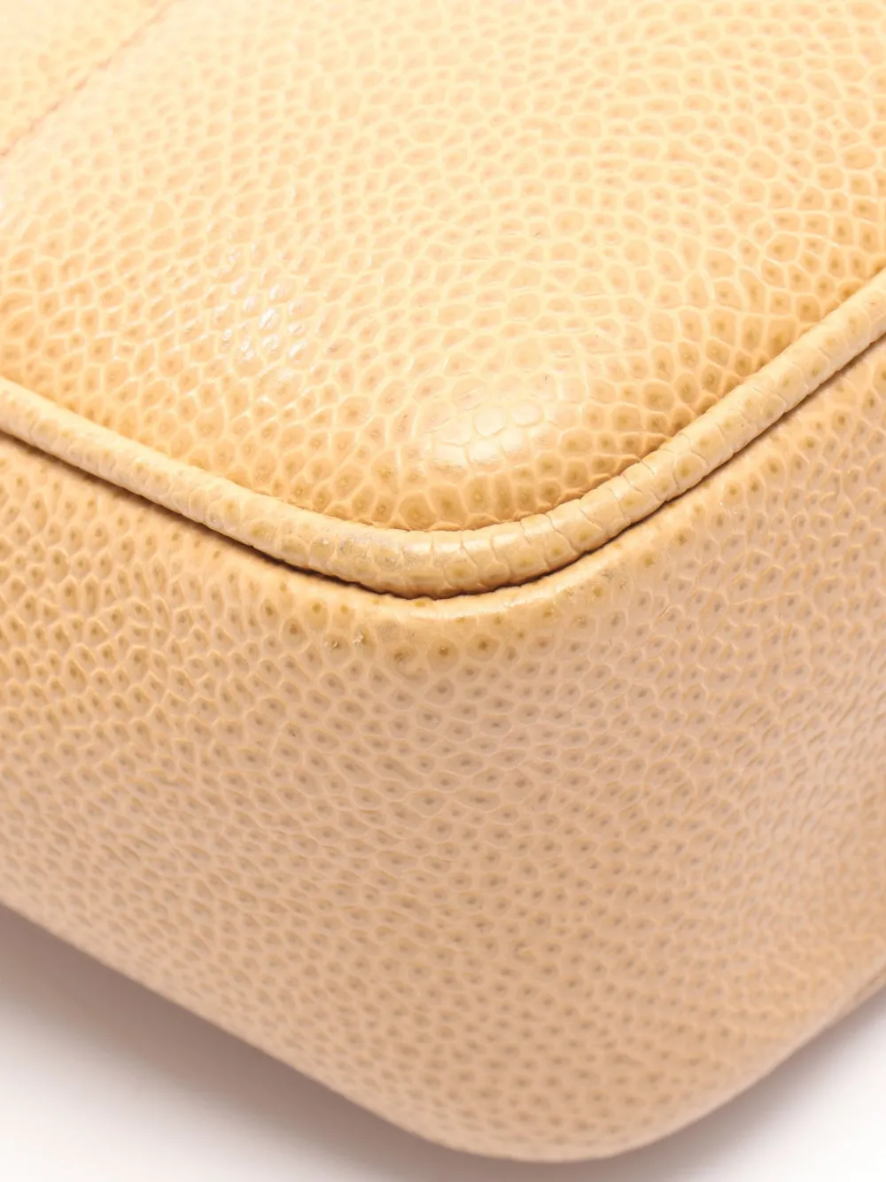 Chanel Pre-owned 1991-1994 Matelassé Caviar Leather Shoulder Bag in Neutrals, view 3