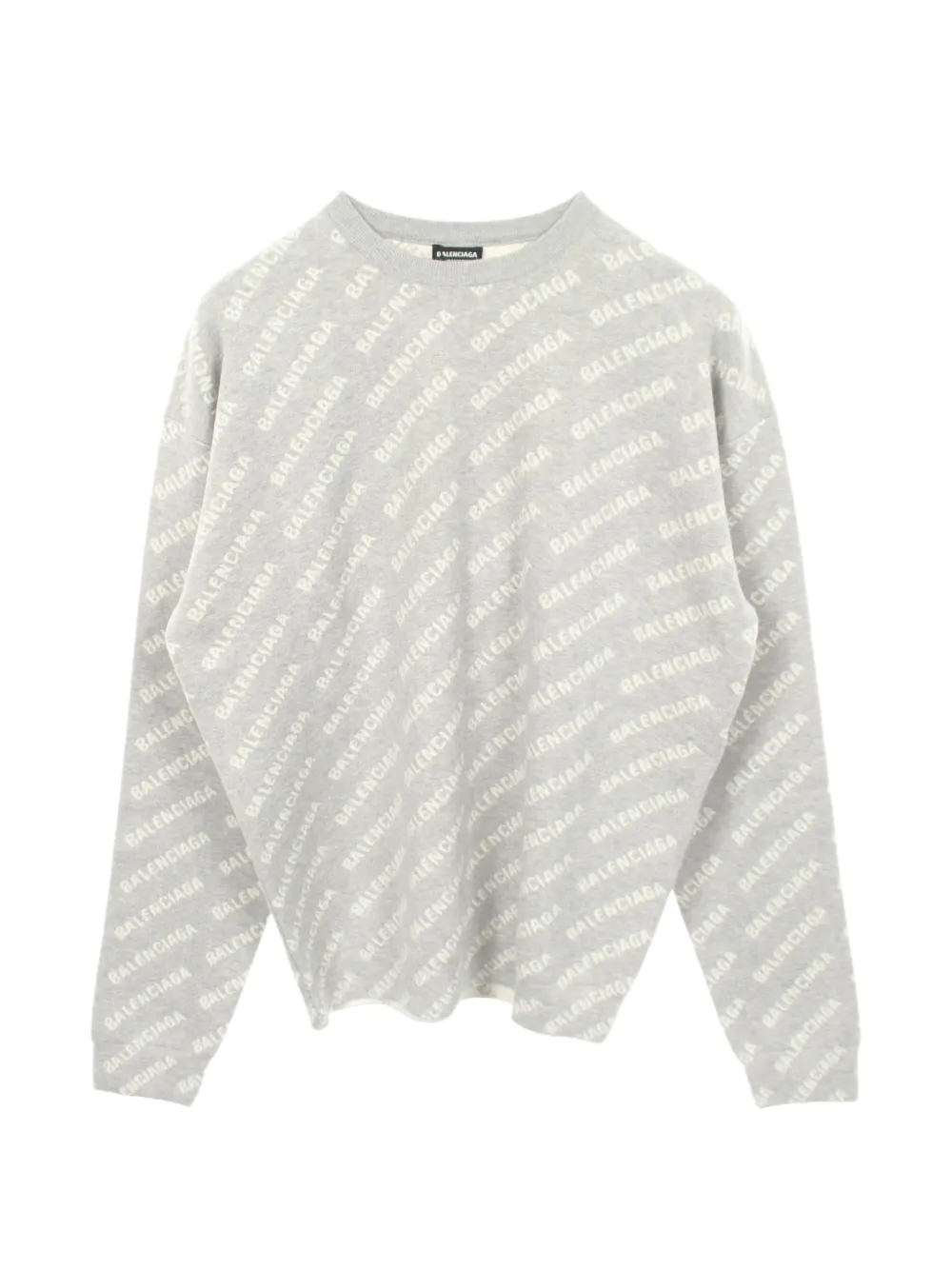Balenciaga Pre-Owned logo-patterned sweater - Grigio