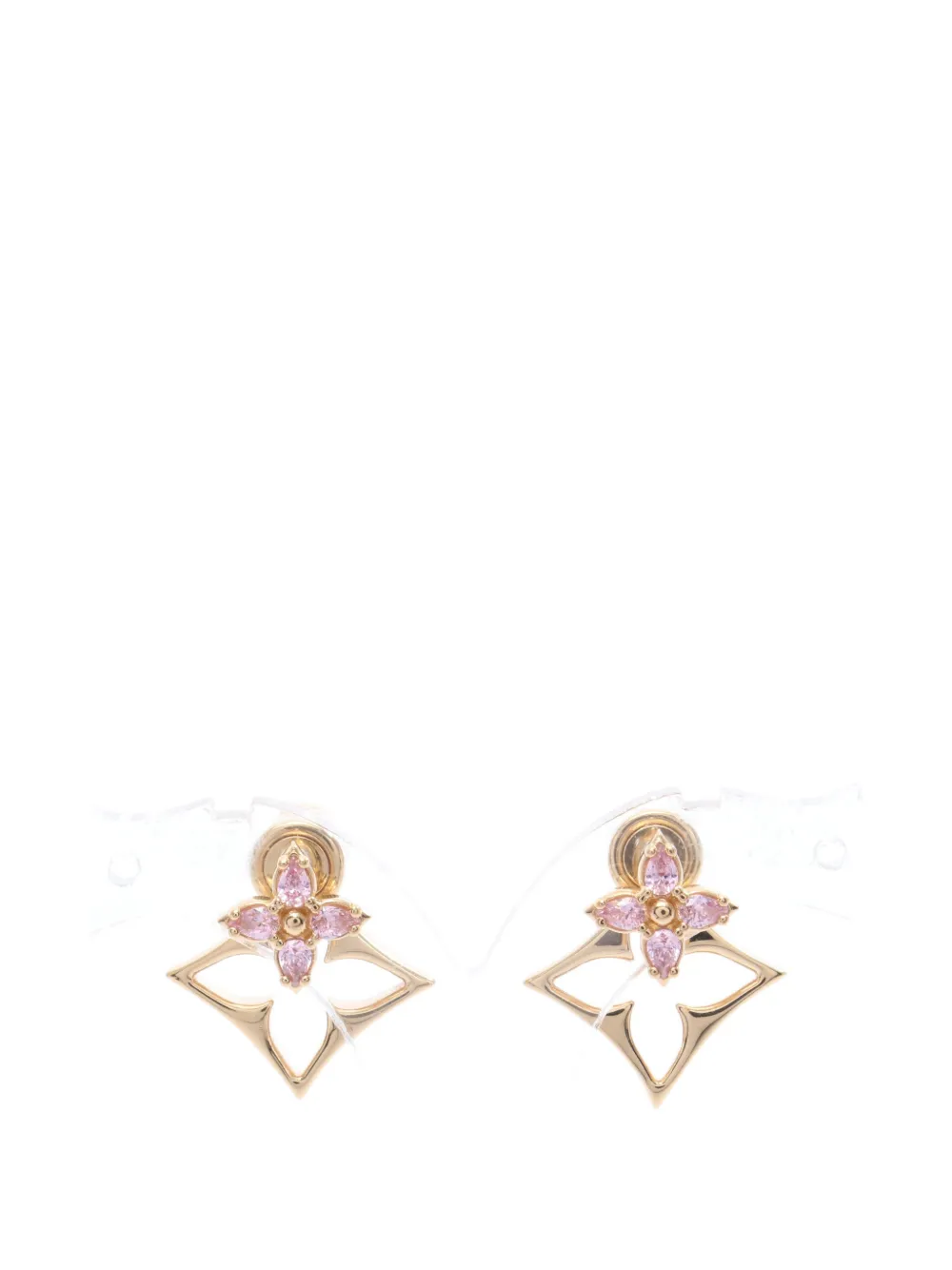 Louis Vuitton Pre-Owned 2025 logo strass earrings - Oro
