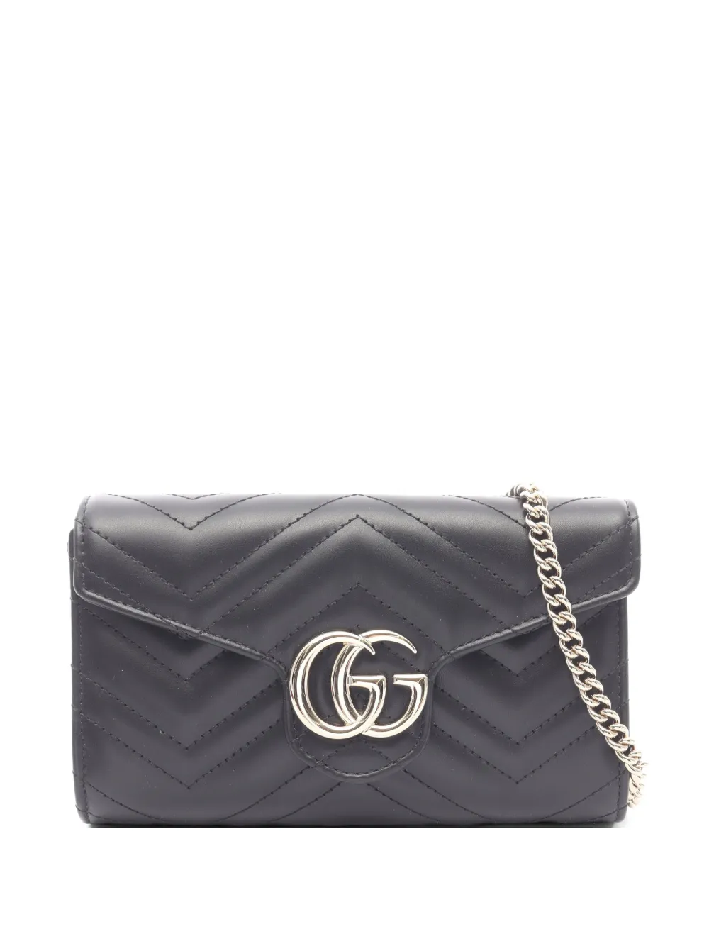 Gucci Pre-Owned 2020s GG Marmont chain cross body bag - Schwarz