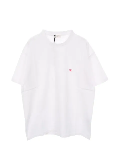 Celine Pre-Owned Triomphe-embroidery loose T-shirt