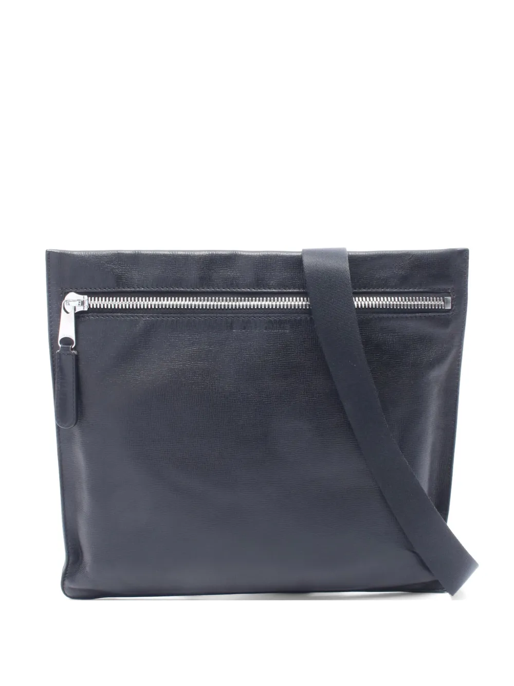 Pre-owned Dior 2000s Zip-detail Leather Shoulder Bag In Black