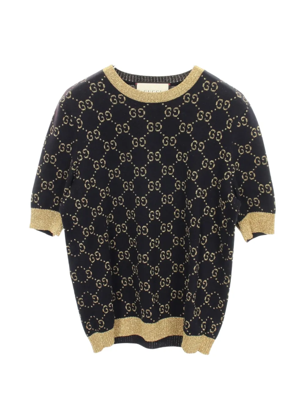 Gucci Pre-Owned 2000s GG logo-pattern short-sleeved sweater - Blu