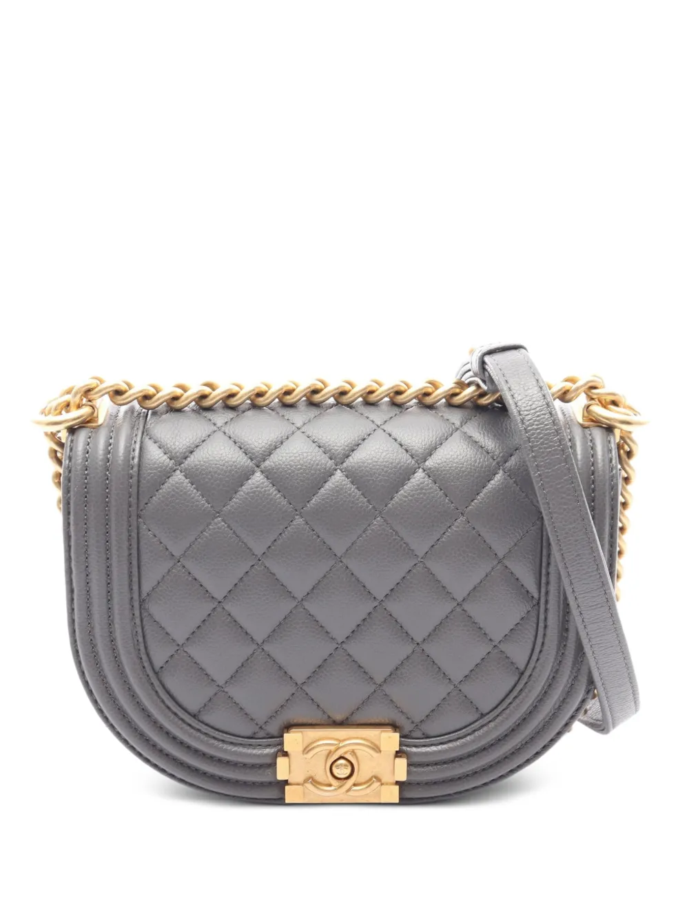 CHANEL Pre-Owned 2021 small Boy Chanel shoulder bag - Grigio