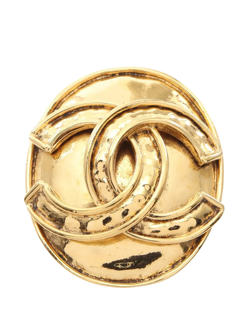 CHANEL Pre-Owned 1986-1988 Coco Mark brooch - Gold