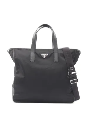 Prada Pre-Owned 2024 Re-Nylon 2wayハンドバッグ S | ブラック