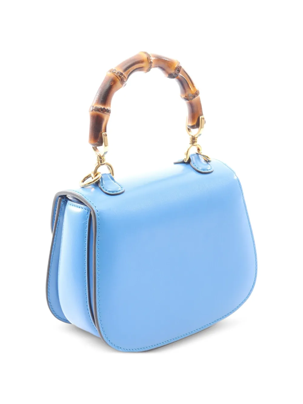 グッチ バンブー ハンドバッグ Gucci Pre-Owned バンブー レザーハンドバッグ | ブルー | FARFETCH JP