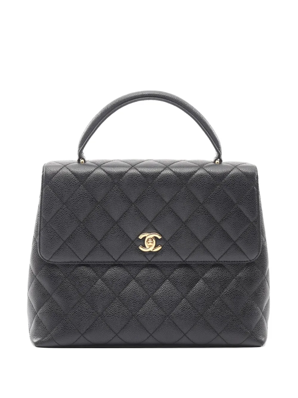 CHANEL Pre-Owned 2002-2003 matelassé turn-lock handbag - Schwarz