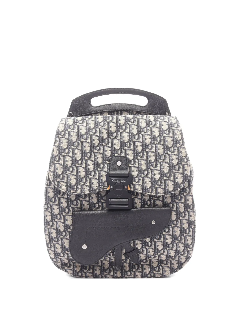 Pre-owned Dior 2010s Gallop Oblique Backpack In Black