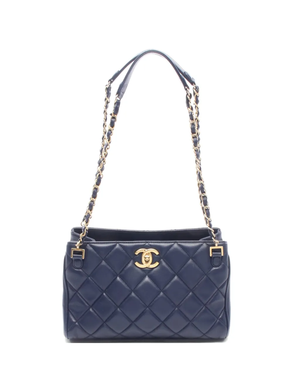 CHANEL Pre-Owned 2012-2013 matelassé chain shoulder bag - Blu