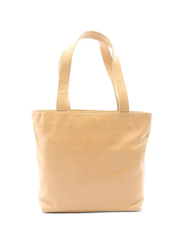Chanel Pre-owned 2000-2002 Coco-mark Shoulder Bag in Neutrals