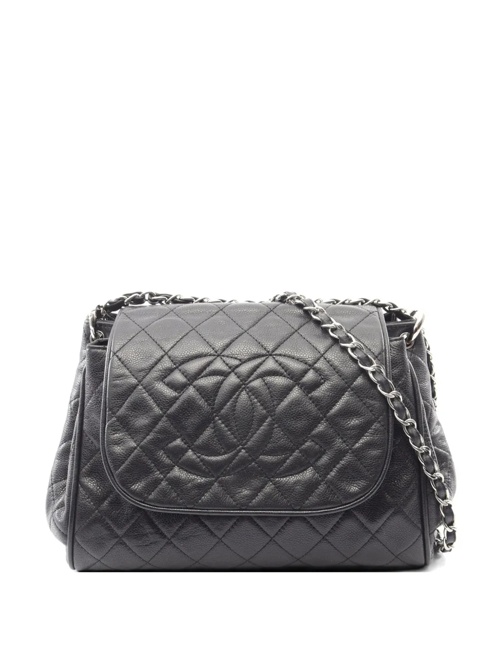 CHANEL Pre-Owned 2008-2009 Matelassé Caviar skin shoulder bag - Nero