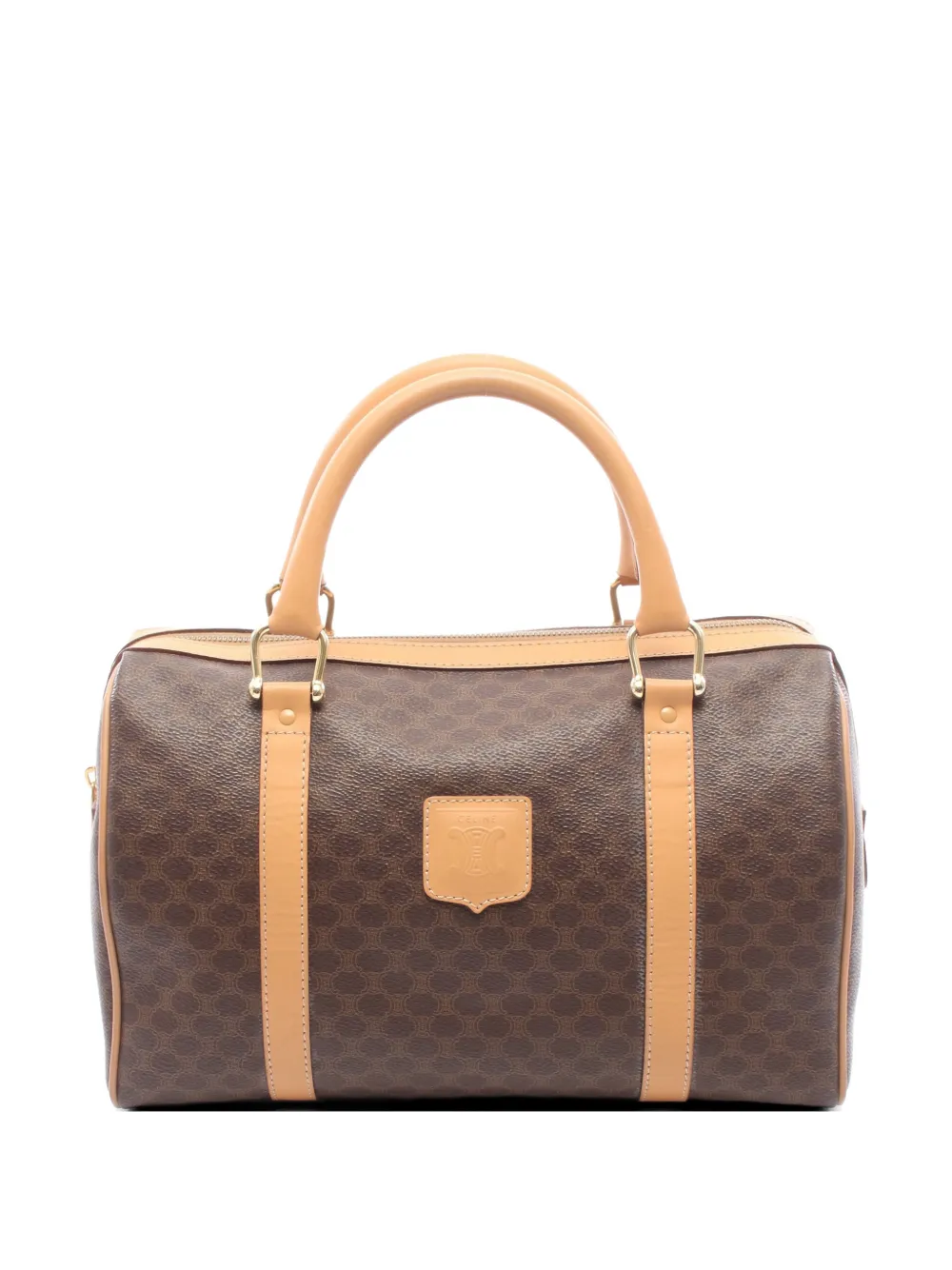 Celine Pre-Owned 2000s Macadam mini boston shoulder bag - Brown