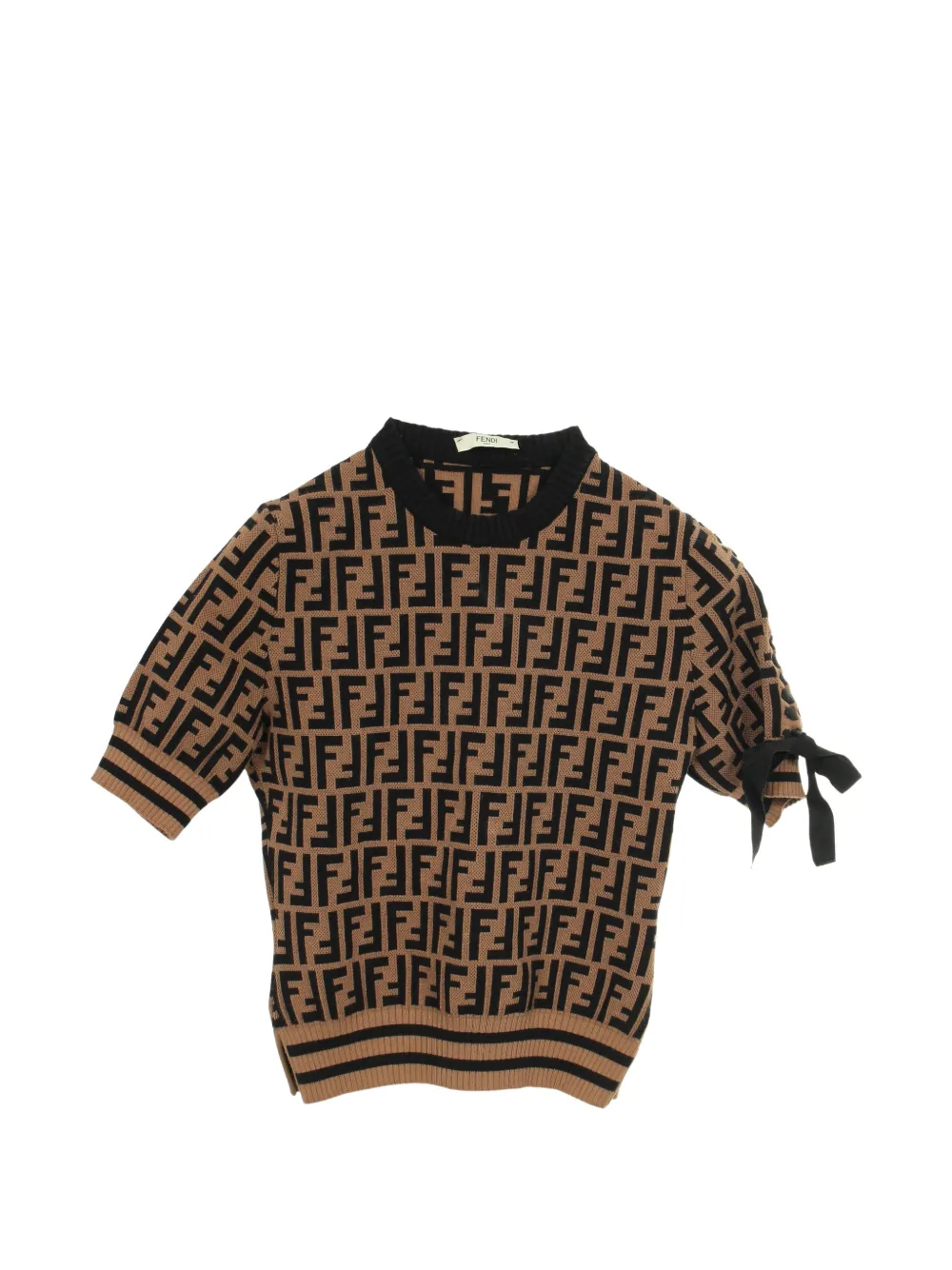 Fendi Pre-Owned 2000s Zucca knit sweater - Nude