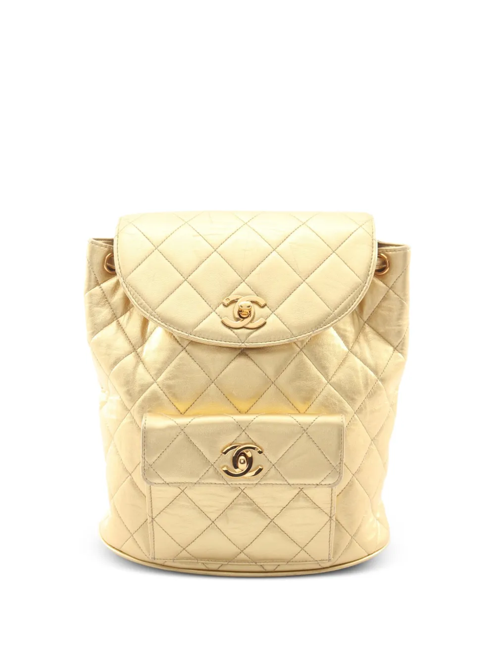 CHANEL Pre-Owned 1991-1994 matelassé chain backpack - Oro
