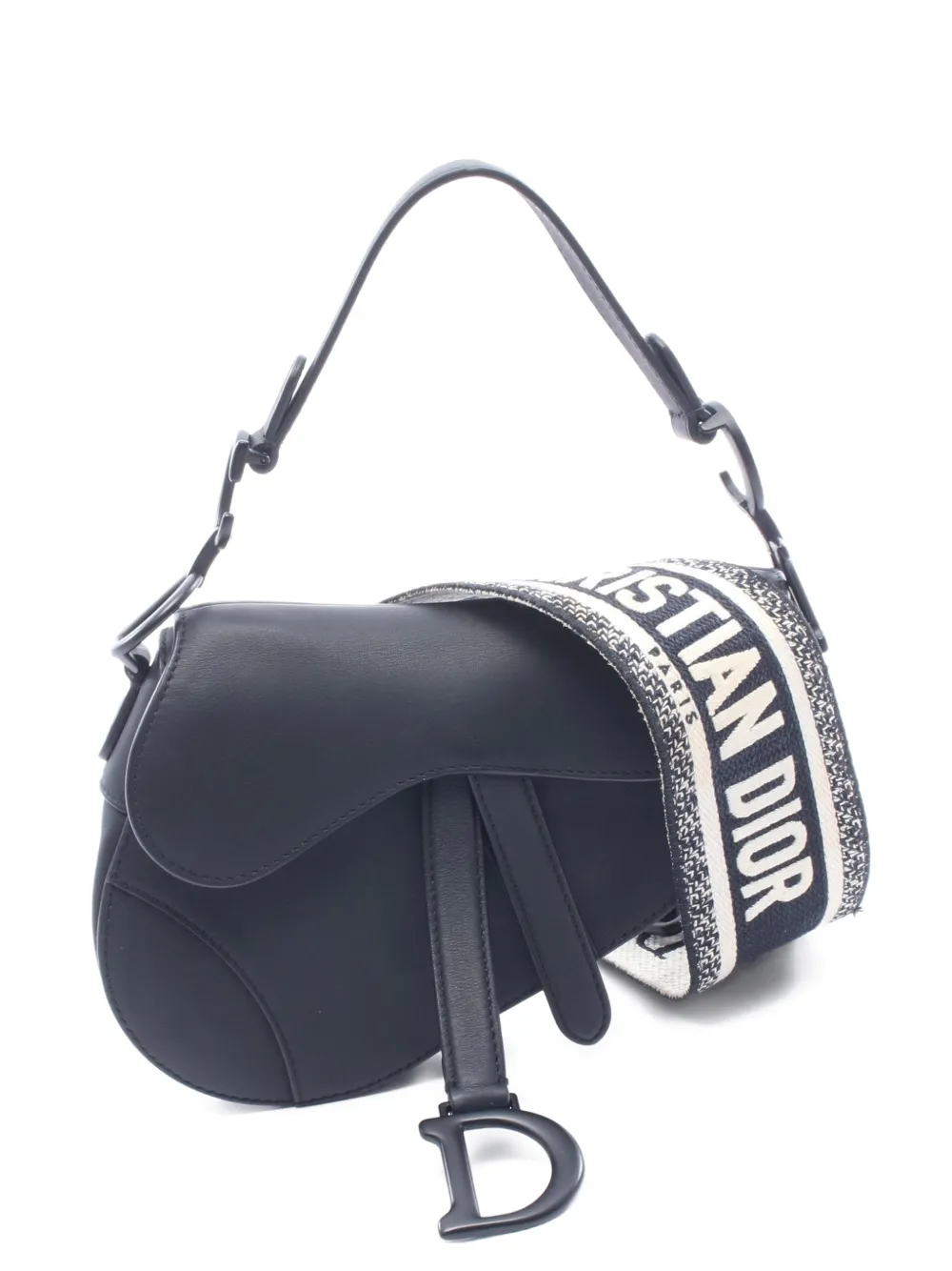 Christian Dior Pre-Owned 2010s mini Saddle tote bag - Black