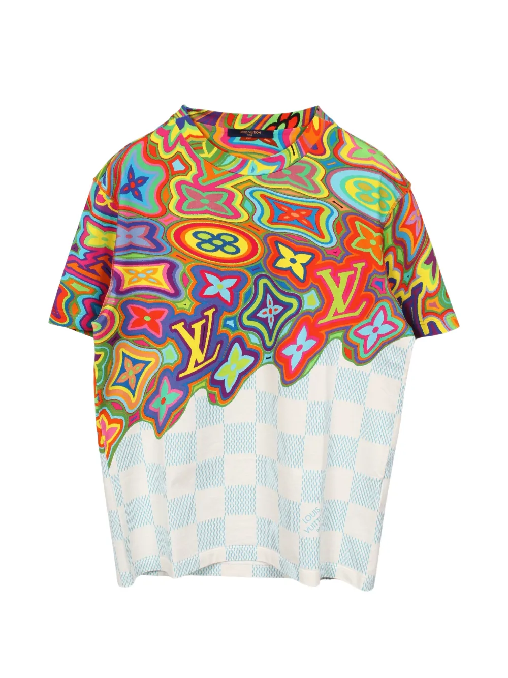 Louis Vuitton Pre-Owned 2010s Damier Monogram short-sleeve cotton T-shirt - Bianco