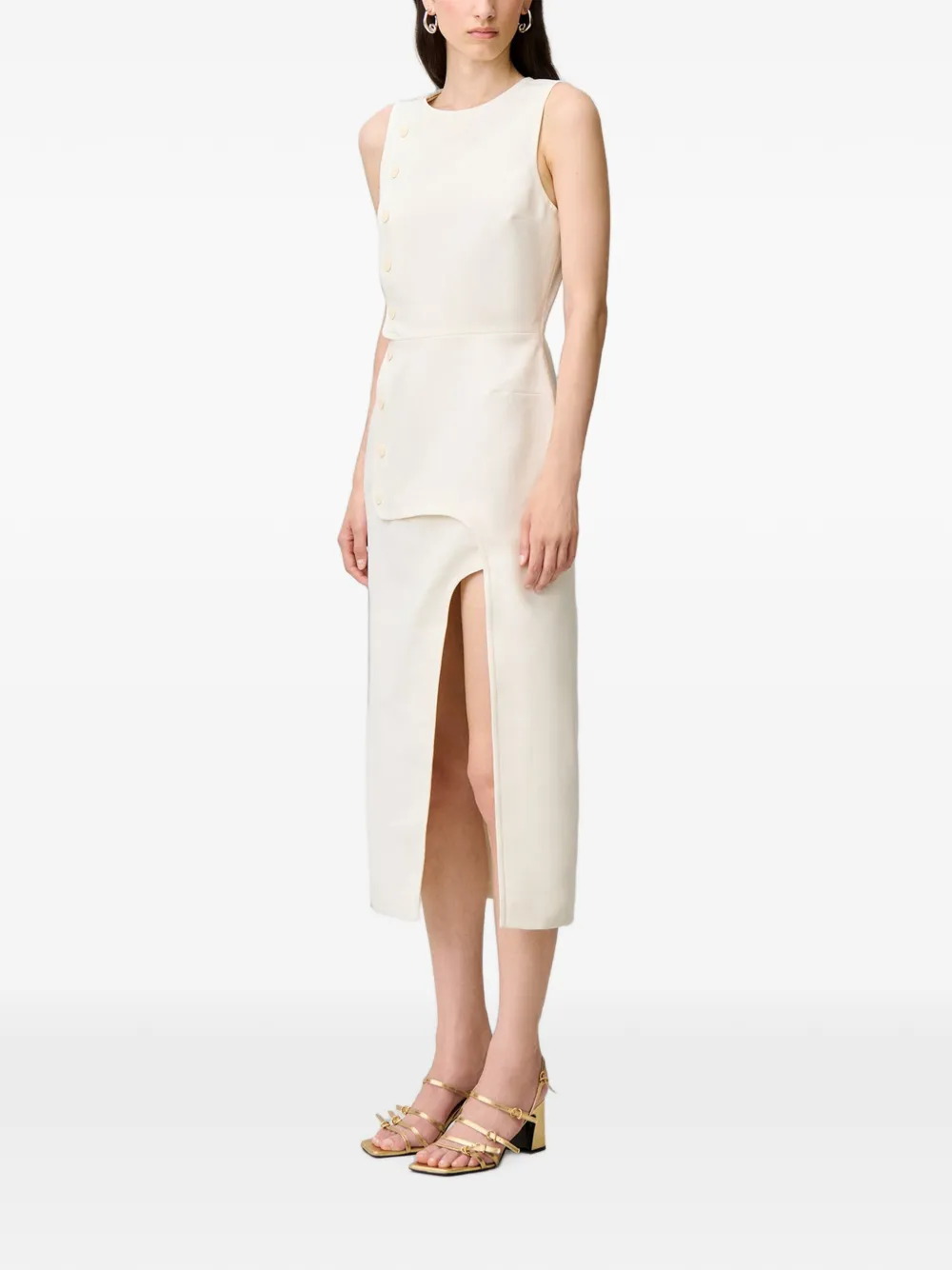 Claudie Pierlot Mouwloze maxi-jurk Beige