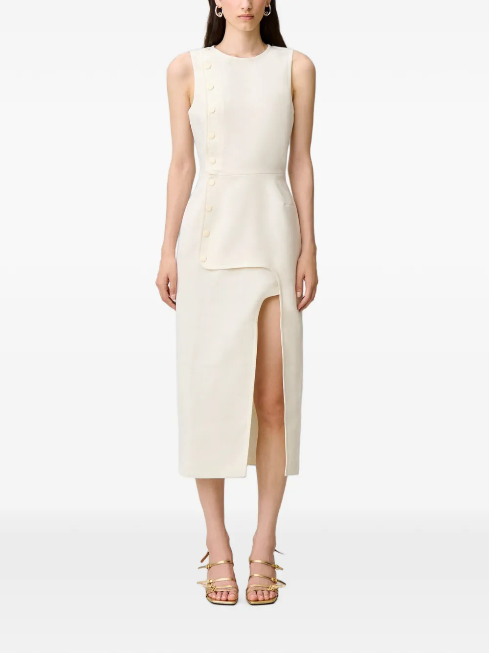 Claudie Pierlot Mouwloze maxi-jurk Beige