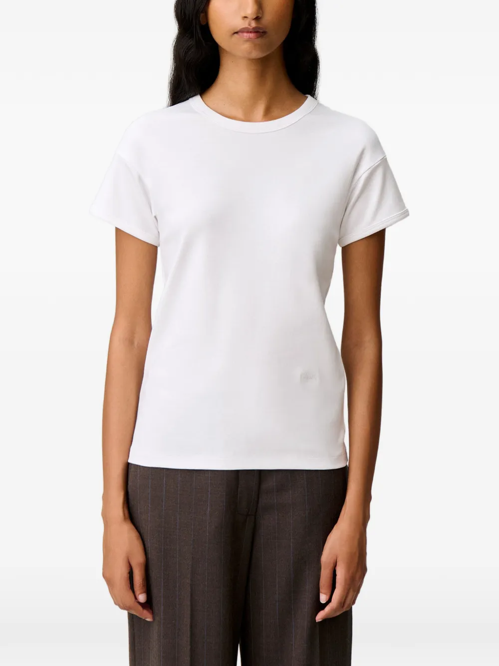 Claudie Pierlot T-shirt met geborduurd logo Wit