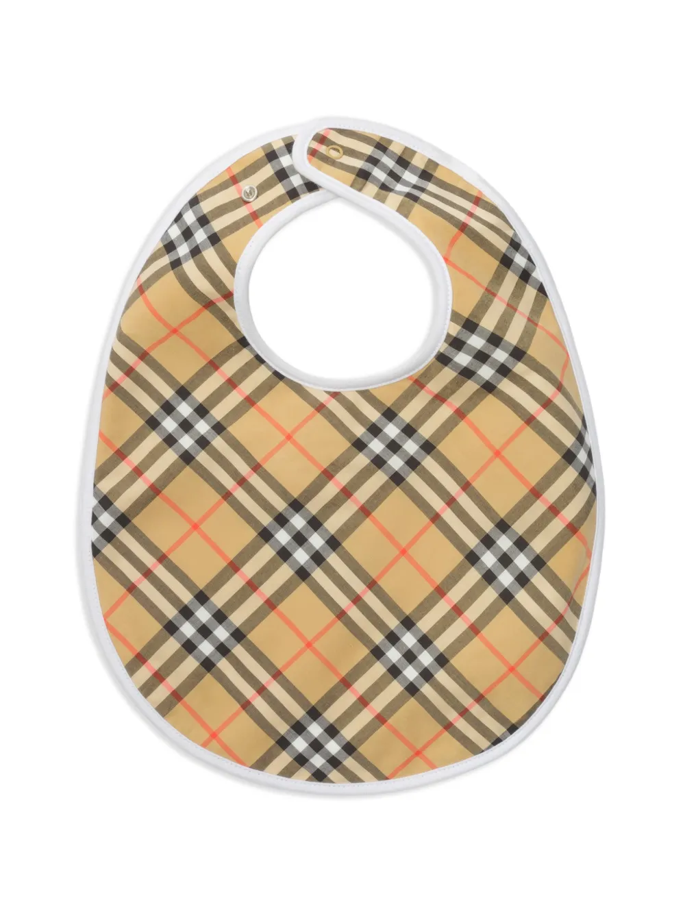 Burberry Kids Check katoenen slabbetjesset Wit