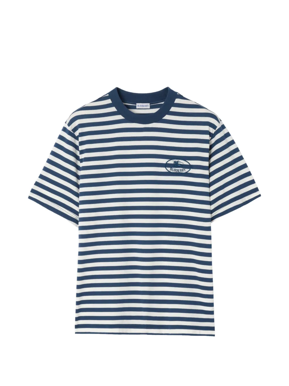Burberry T-shirt in cotone a righe - Blu