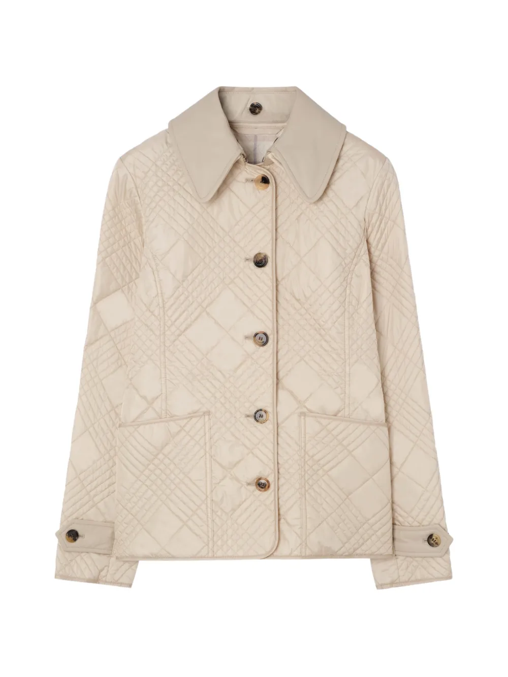 Burberry Giacca in nylon Micro Check - Toni neutri