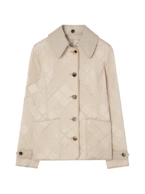 Burberry nylonjakke med mikroternede stikninger