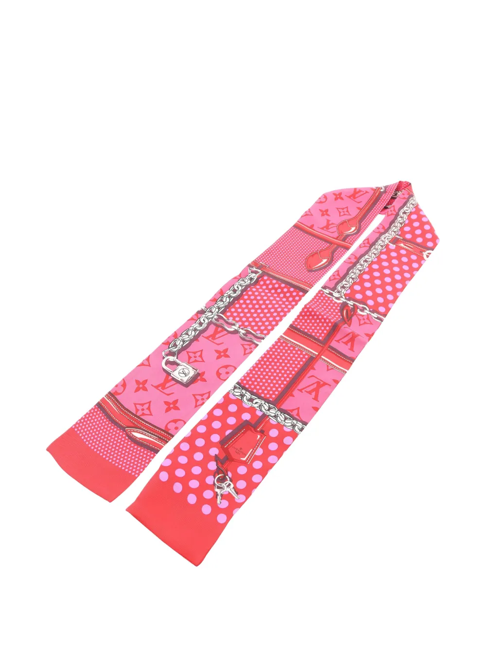 Pre-owned Louis Vuitton Confidential Silk Scarf In Pink