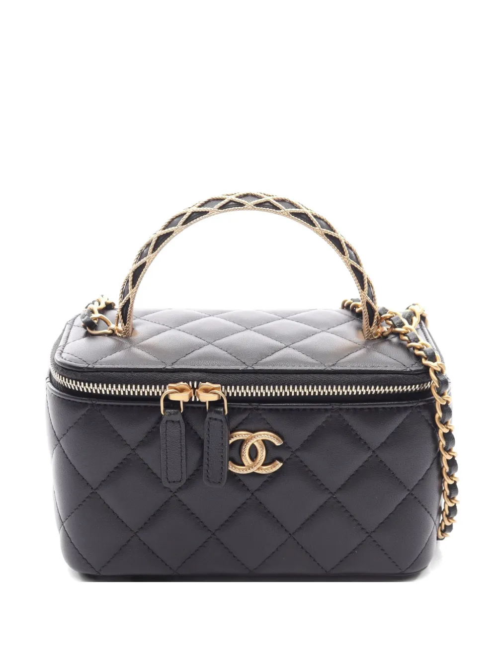 CHANEL Pre-Owned 2021s Matelassé vanity tote bag - Black
