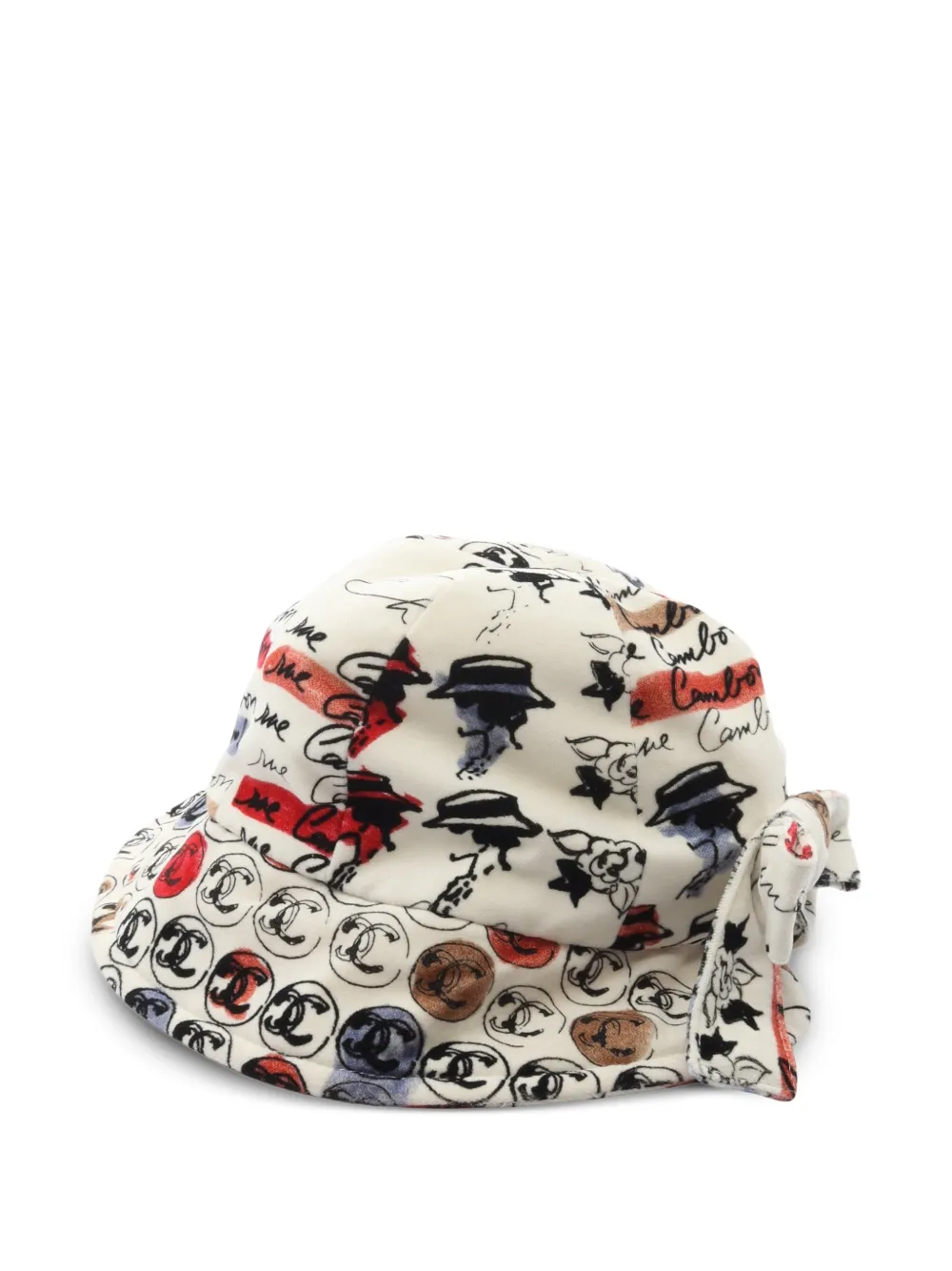 CHANEL Pre-Owned 1986-1988 CC logo-pattern hat - Toni neutri