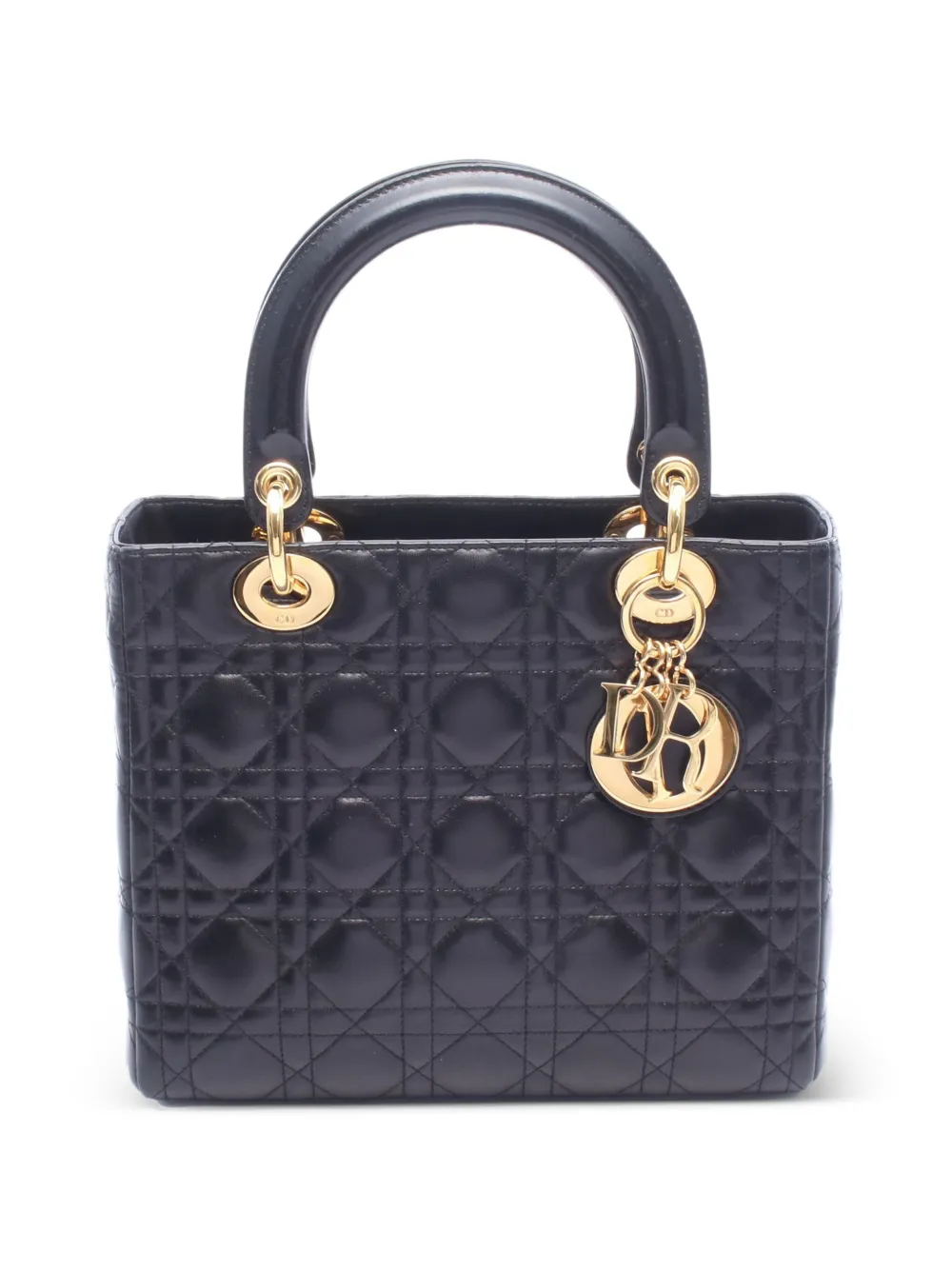 Christian Dior Pre-Owned Borsa a mano Lady Dior con motivo Cannage anni 2000 - Nero