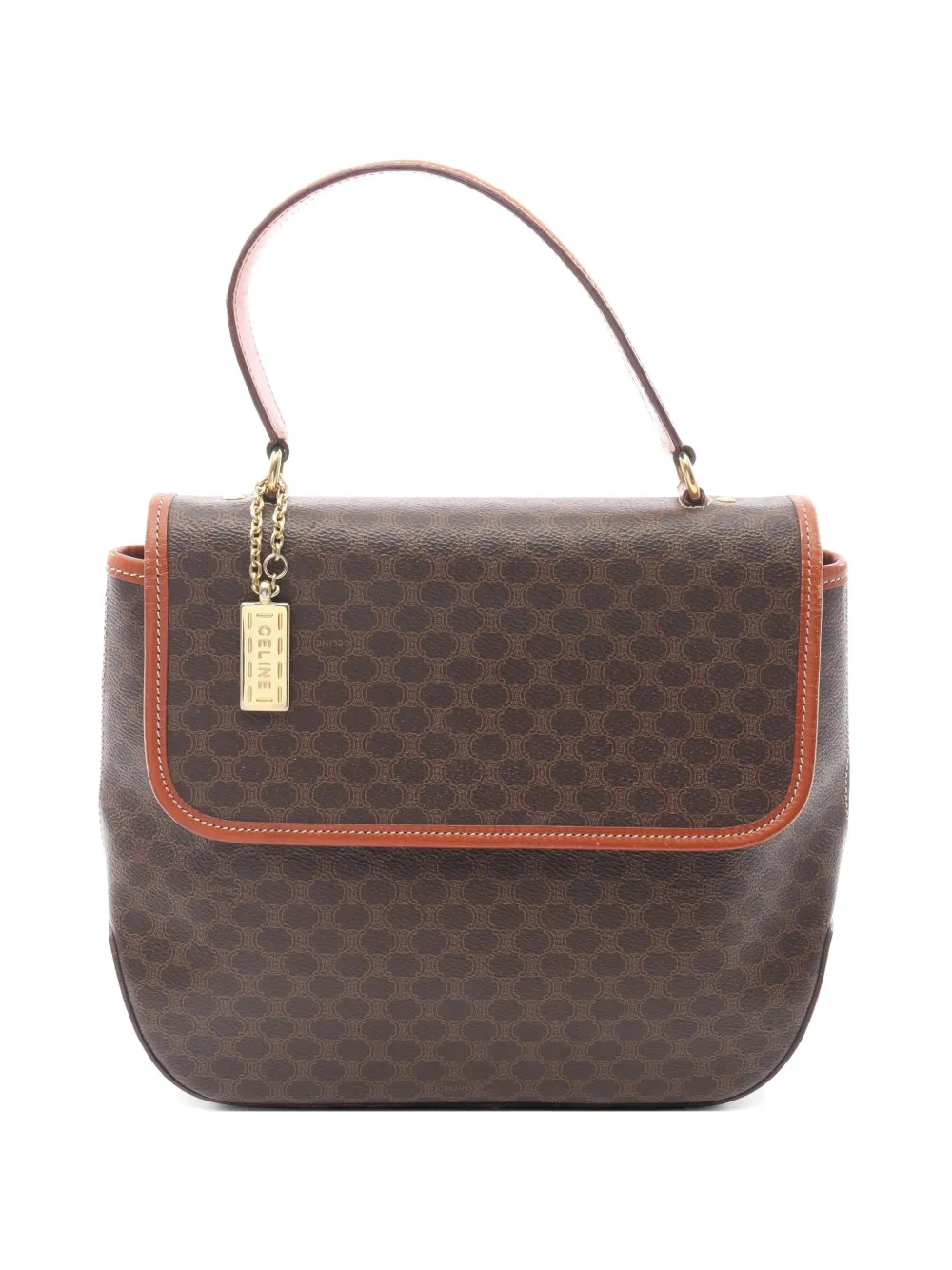 Celine Pre-Owned 2000s Macadam charm-detail handbag - Brown