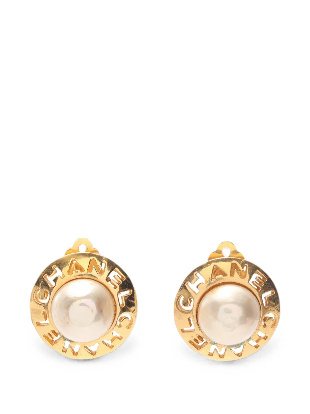 CHANEL Pre-Owned 1986-1988 faux-pearl earrings - Oro